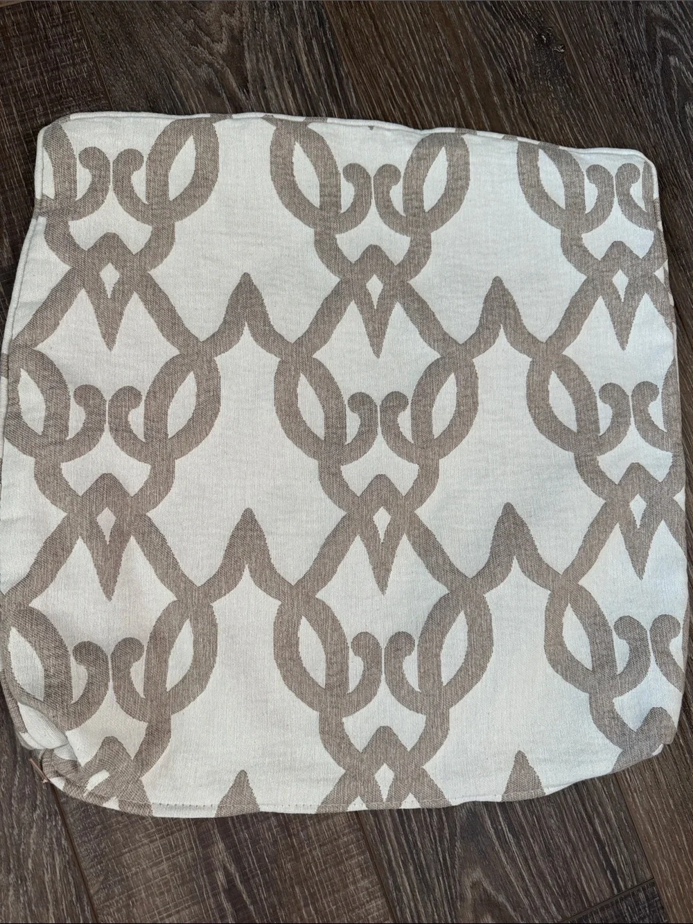 Beige and Tan 18x18 Throw Pillow Covers - Set of 2